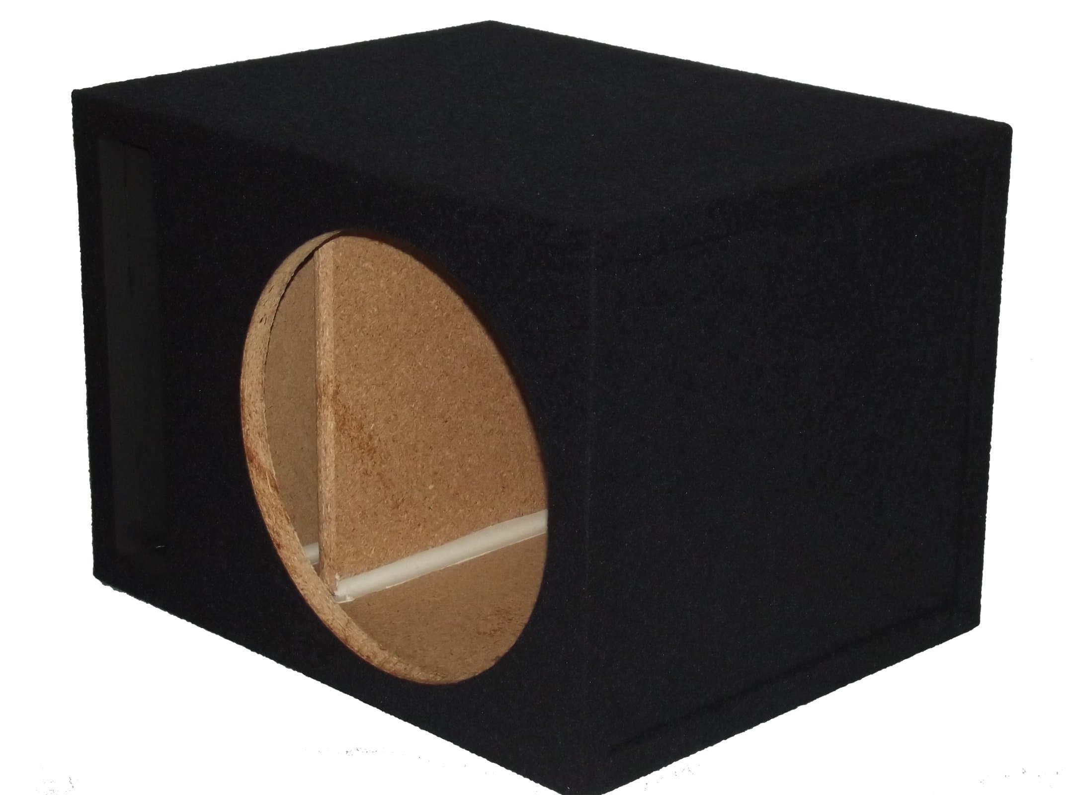 R/T 300 Enclosure Series (314-10C BT) - Single 10" Slot Vented Speaker Box with Blue Tweed Carpet