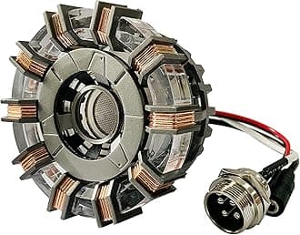 Arc Reactor mk2 1:1 Scale Collectible Toy Display with Vibration-Activated Interactive Glow Effect, USB Powered, Fully Assembled
