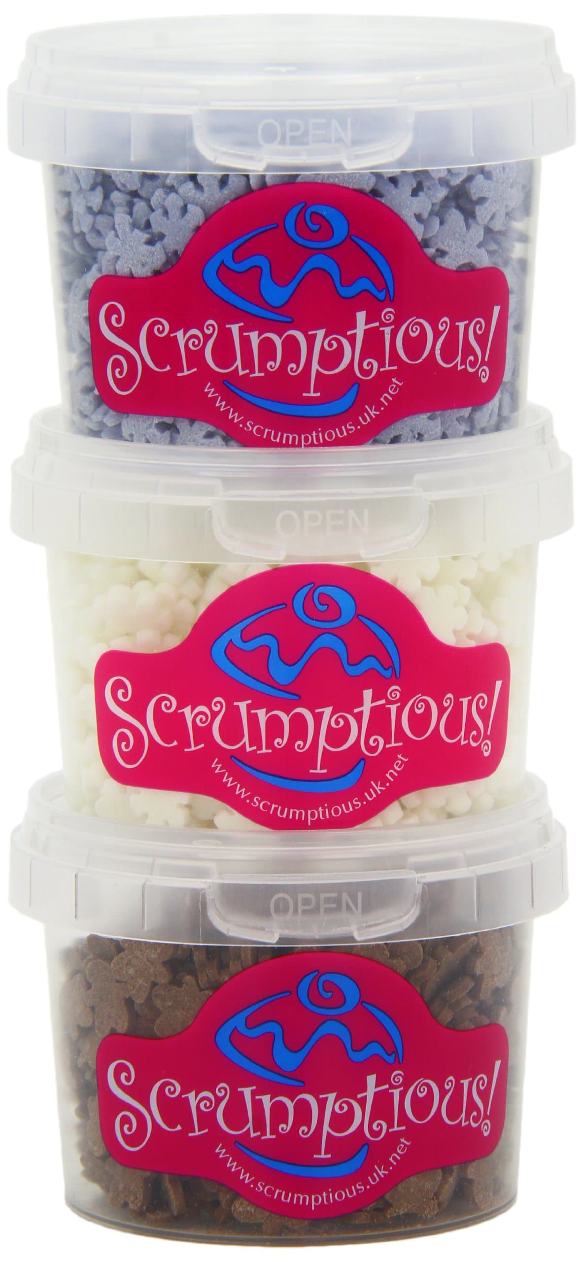 Scrumptious Trio Snowflakes and Gingerbread Men Cake Decorations