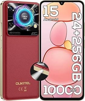 OUKITEL C60 PRO Android 15 Mobile Phones(307g)-10000mAh Battery, 24GB+256GB/1TB, 6.88" Display Smartphone, 110dB Speaker, 120LM Flashlight, 13MP Camera, 4G Dual SIM Free Phone Unlocked, NFC/GPS/OTG