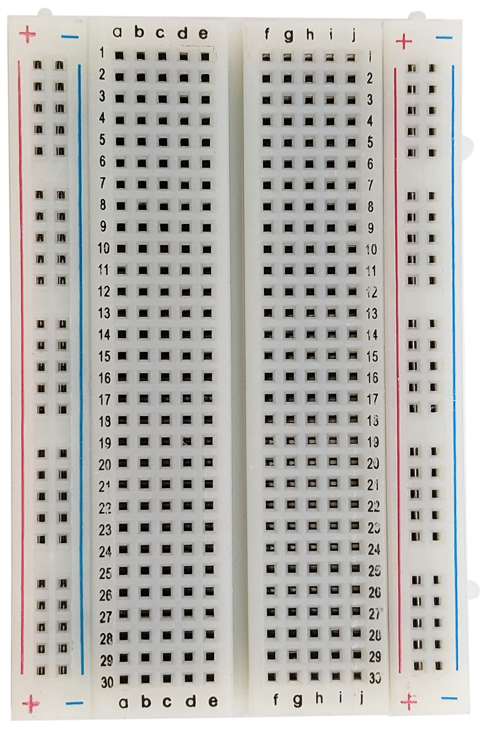 EX ELECTRONIX EXPRESS400 Tie-Point White Solderless Breadboard, 4 Power Rails, 3.3 x 2.1 x 0.3in (84 x 54 x 9mm), 1 Pack