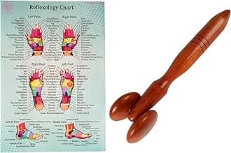 CCcollections Wood Therapy Massage Tools, Reflexology Wooden Stick Tool, Traditional Equipment for Relieving Muscle Pain Body Lymphatic Drainage Massager - (Set H)