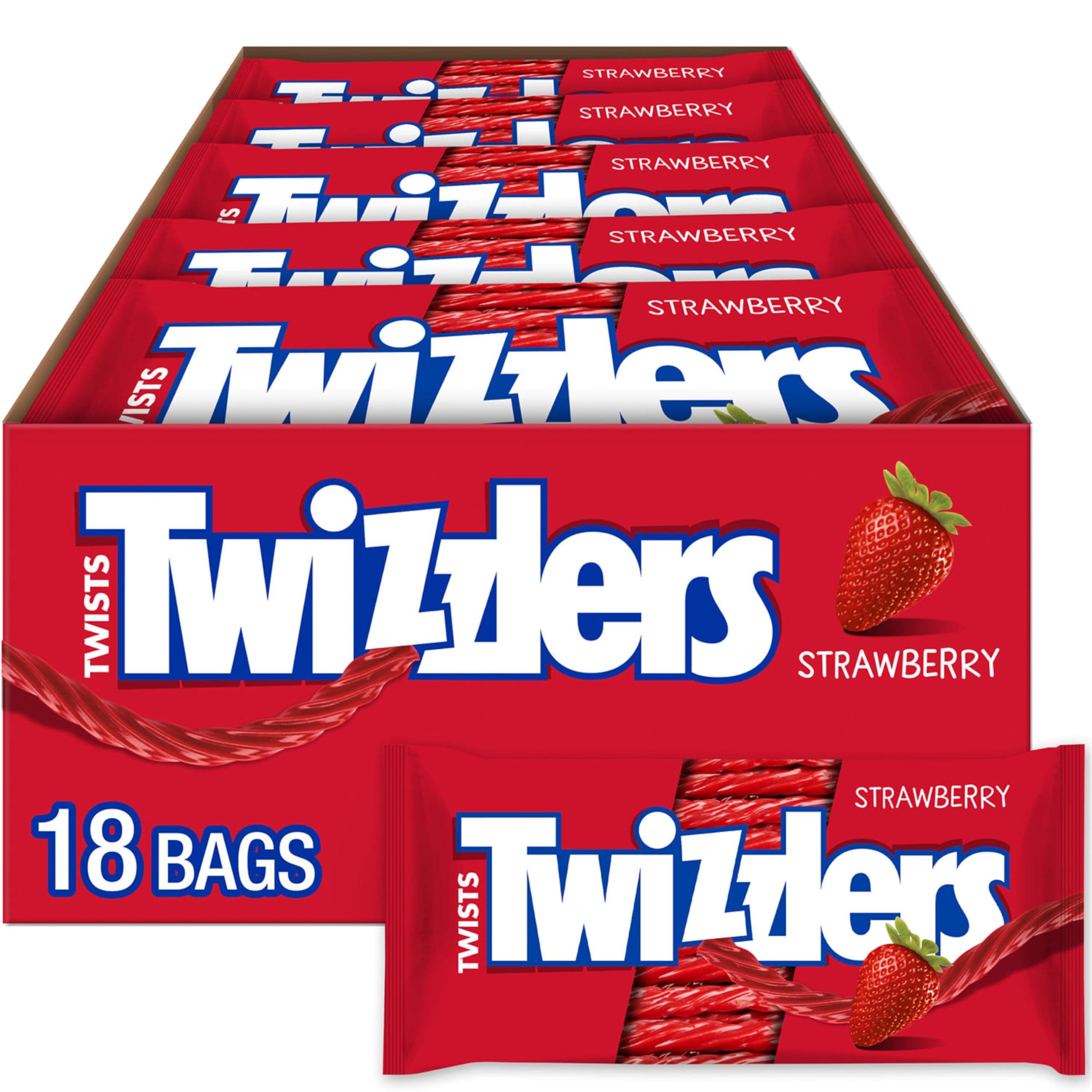 Strawberry Twists, 2.5 Oz Packs, 18 Count - Pack Of 2