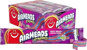 Xtremes Belts, Very Berry Sweetly Sour, Easter Candy, Easter Basket Essentials Stuffers for Kids and Adults, Non-Melting Chewy, 2 Ounces (18-Pack)
