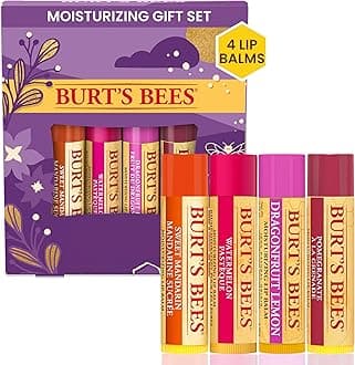 Burt's Bees, 4 Lip Balms, Beeswax Bounty Set, Pomegranate, Sweet Mandarin, Coconut And Pear & Watermelon