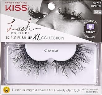 Lash Couture Triple Push-up False Eyelashes, 'Halloween 02', Includes, Contact Lens Friendly, Easy to Apply, Reusable Strip Lashes