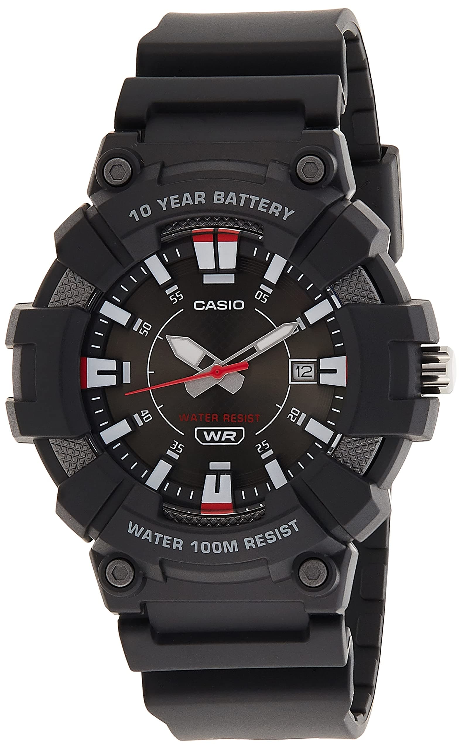 Men's Heavy Duty 10-Year Battery Date Indicator Watch (Model: MW610H)