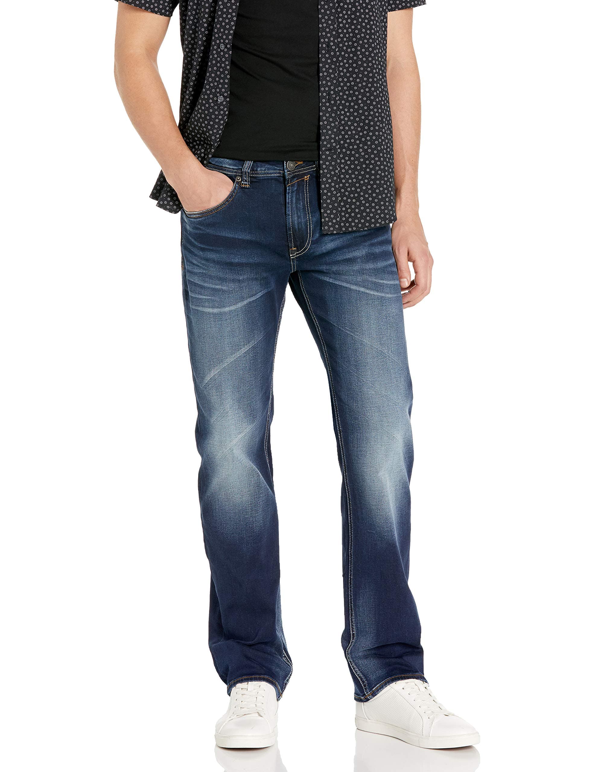 Buffalo David Bitton Driven Relaxed Straight Leg Jeans in Contrast Vintage Contrast Vintage 28