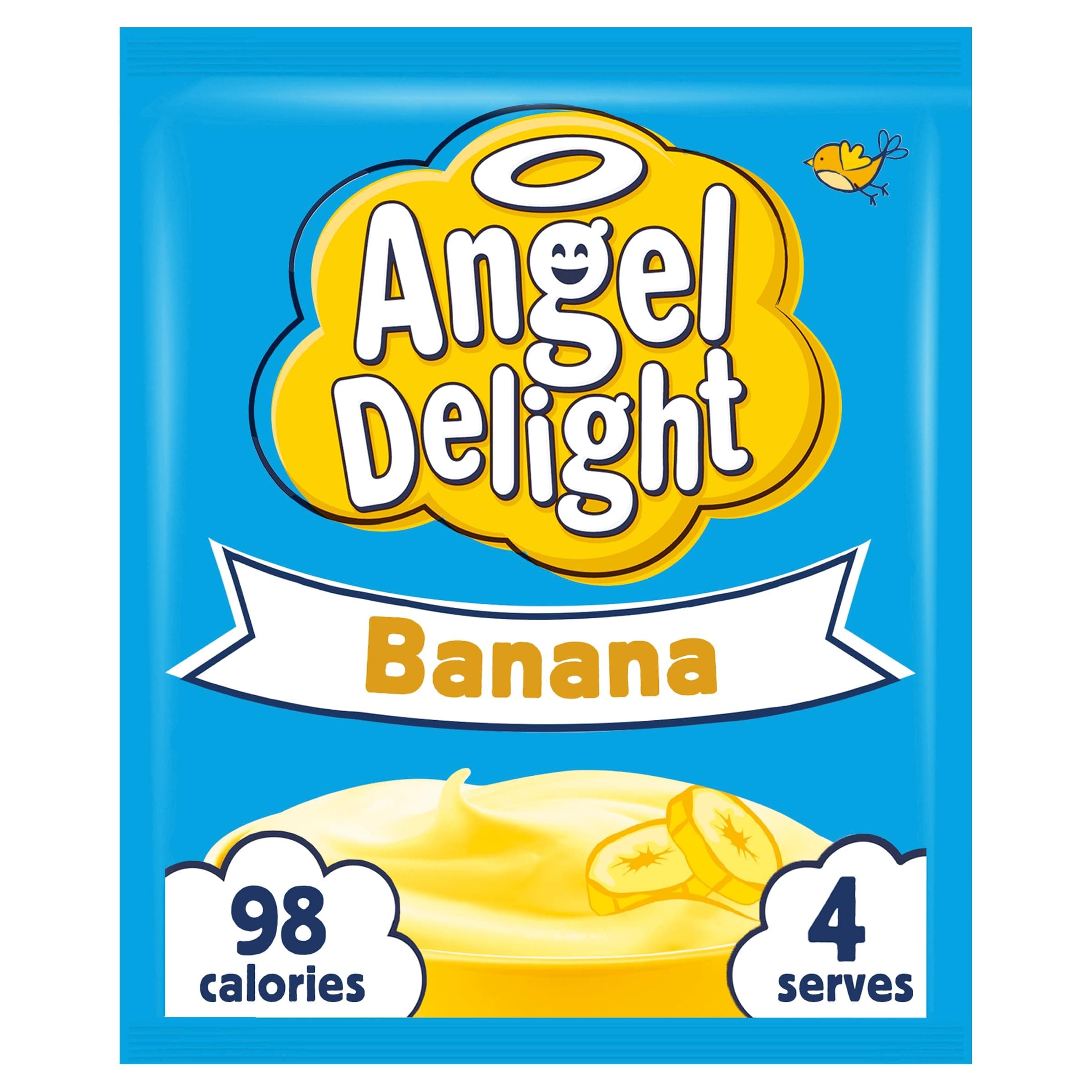 Angel Delight Banana Flavour Instant Dessert Mix, 59 g Sachet (Pack of 1), White