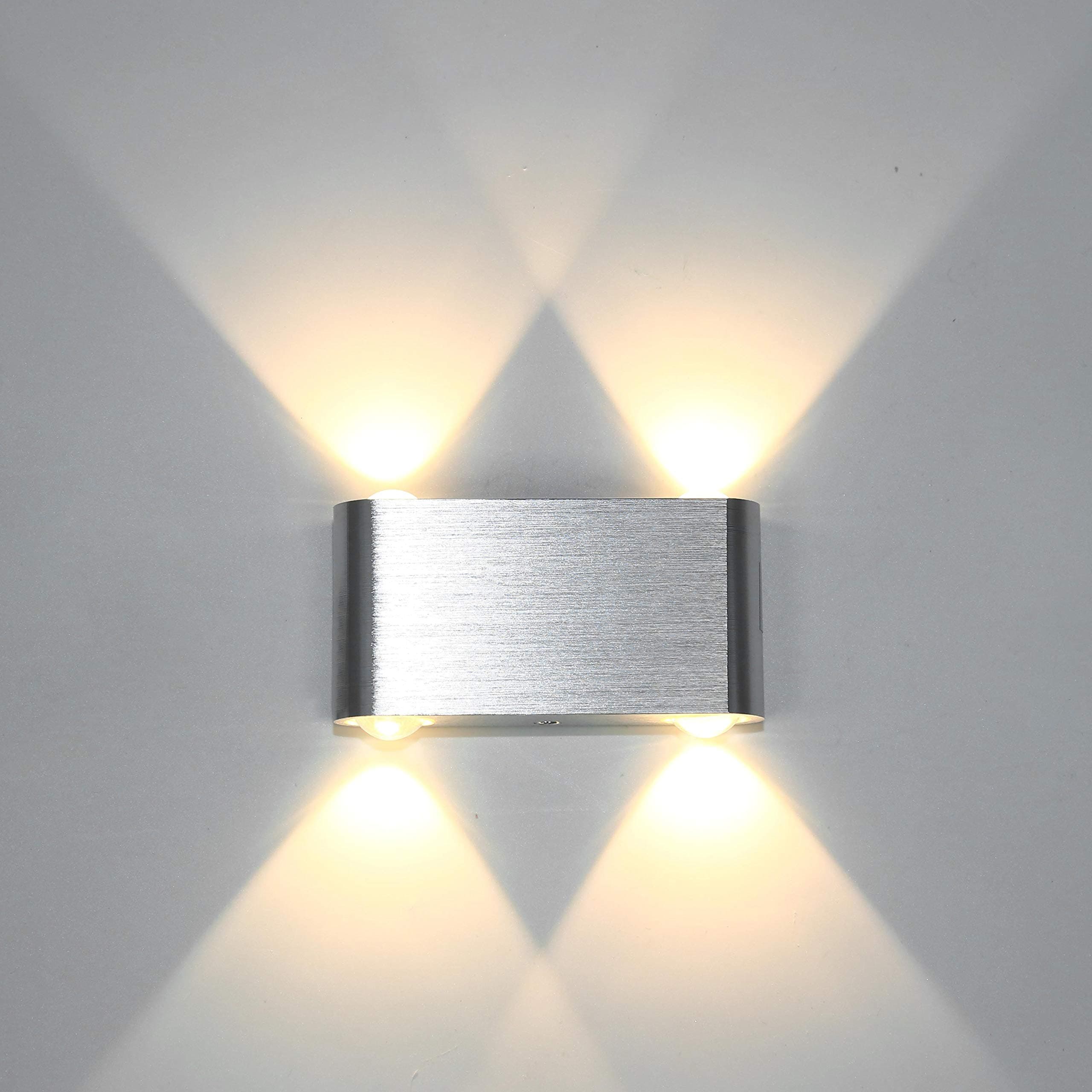 LED Wall Light Bienven Modern Led Wall Sconce Light Aluminium Spot Light Night Lamp for Living Room, Bedroom, Hall, Staircase, Pathway, Lighting Indoor Up Down (Light Color: Warm White, Wattage: 4W)
