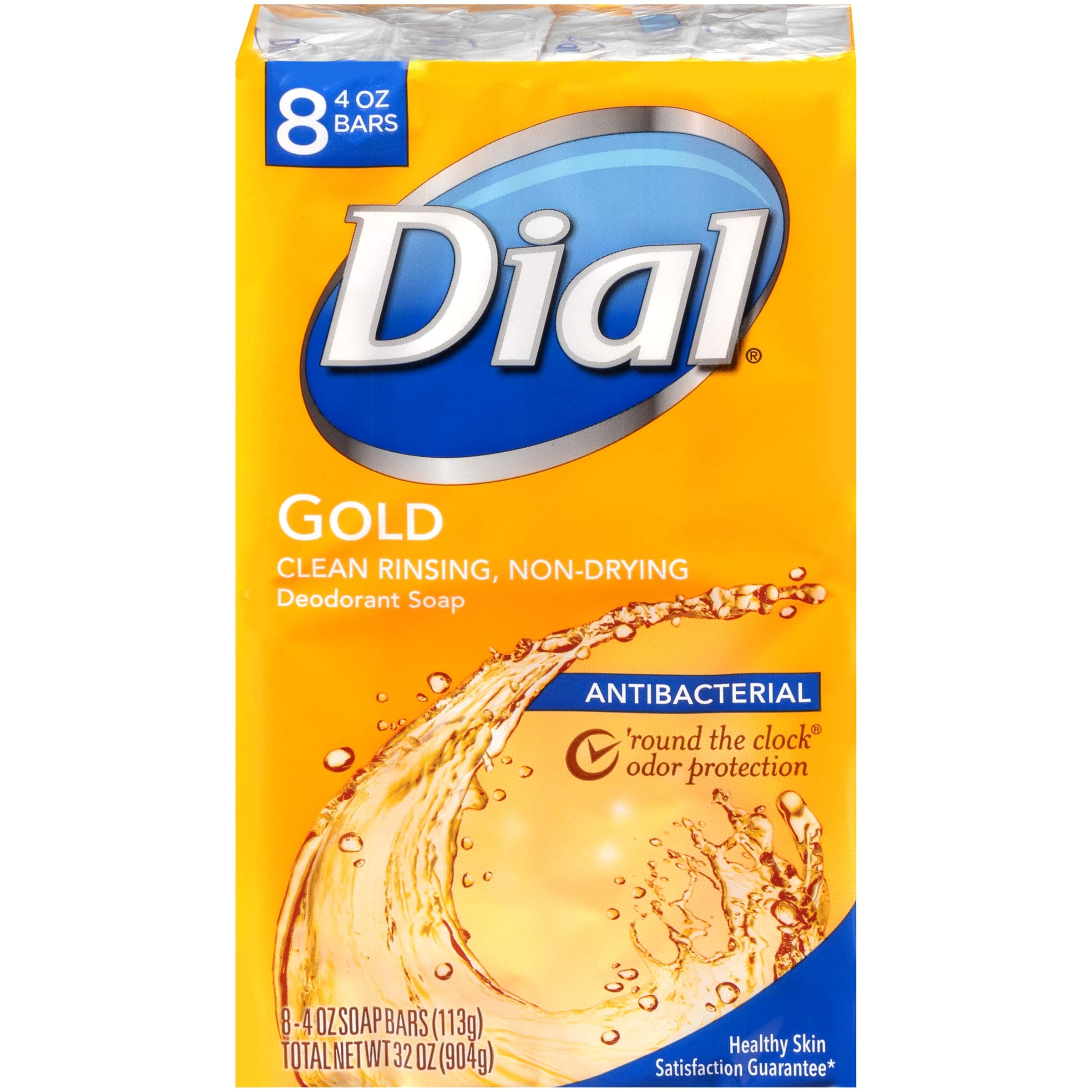 Bar Gold Antibacterial Deodorant Soap, 4 oz ea 8 ct