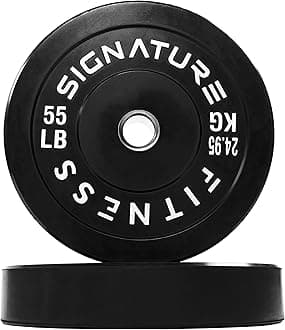 Fitvids 2" Olympic Bumper Plates for Bodybuilding and Weightlifting, in Pairs, Sets or Sets with 7ft Dumbbells Multiple Options