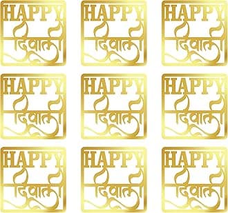 Happy Diwali Acrylic Gift tag, Mirror Acrylic Gift Tags, (lotusDesign) Happy Diwali Tags Happy Diwali Gift Decoration Tags Diwali Gift Tags (DESIGN NO 3)