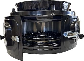 ITIMAT ELECTRICAL ROASTER/GRILL ROUND OVEN FOR CHICKEN ,PIZZAS, 1 Enamel Tray (Black)