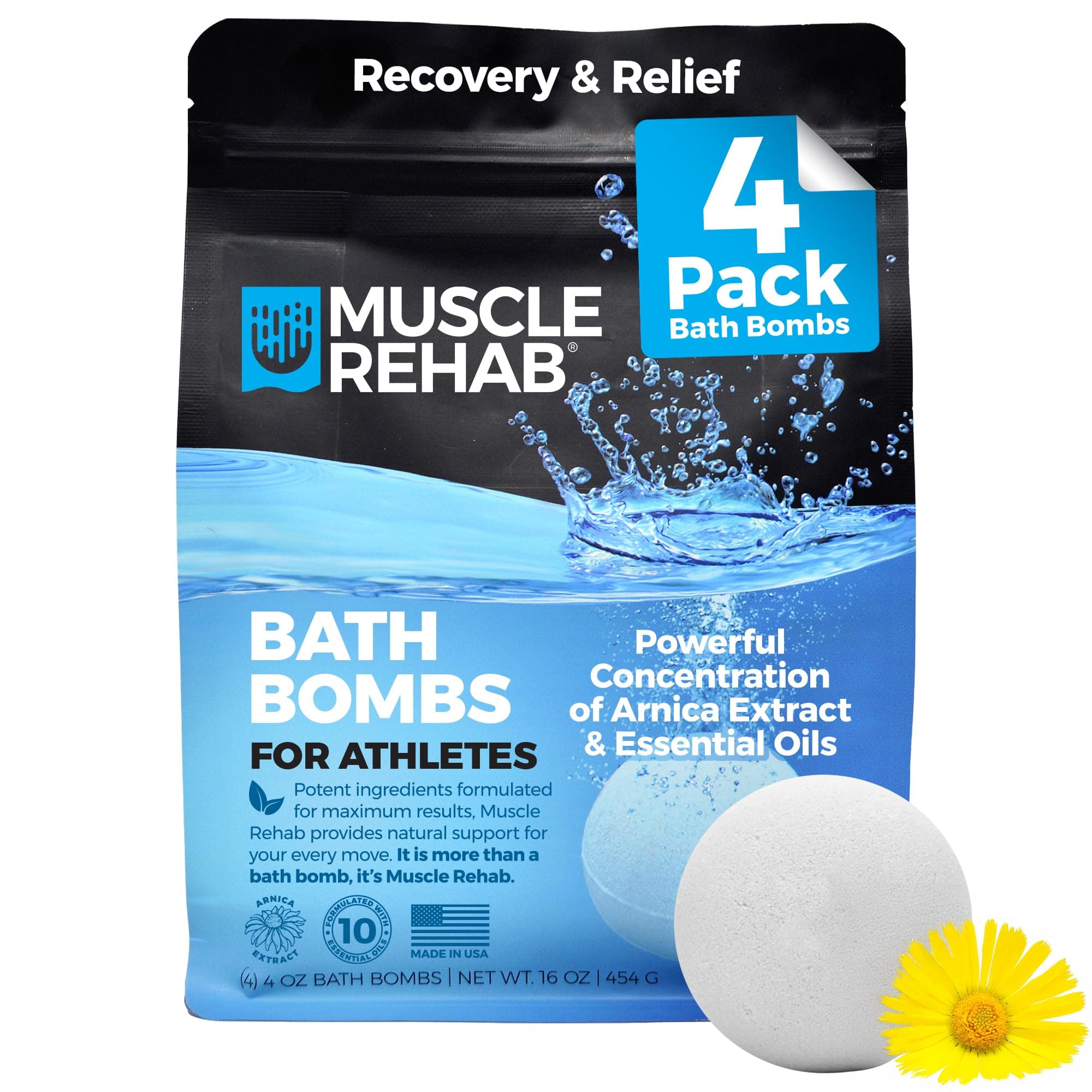 Bath Bombs for Athletes, White, 16 Ounce
