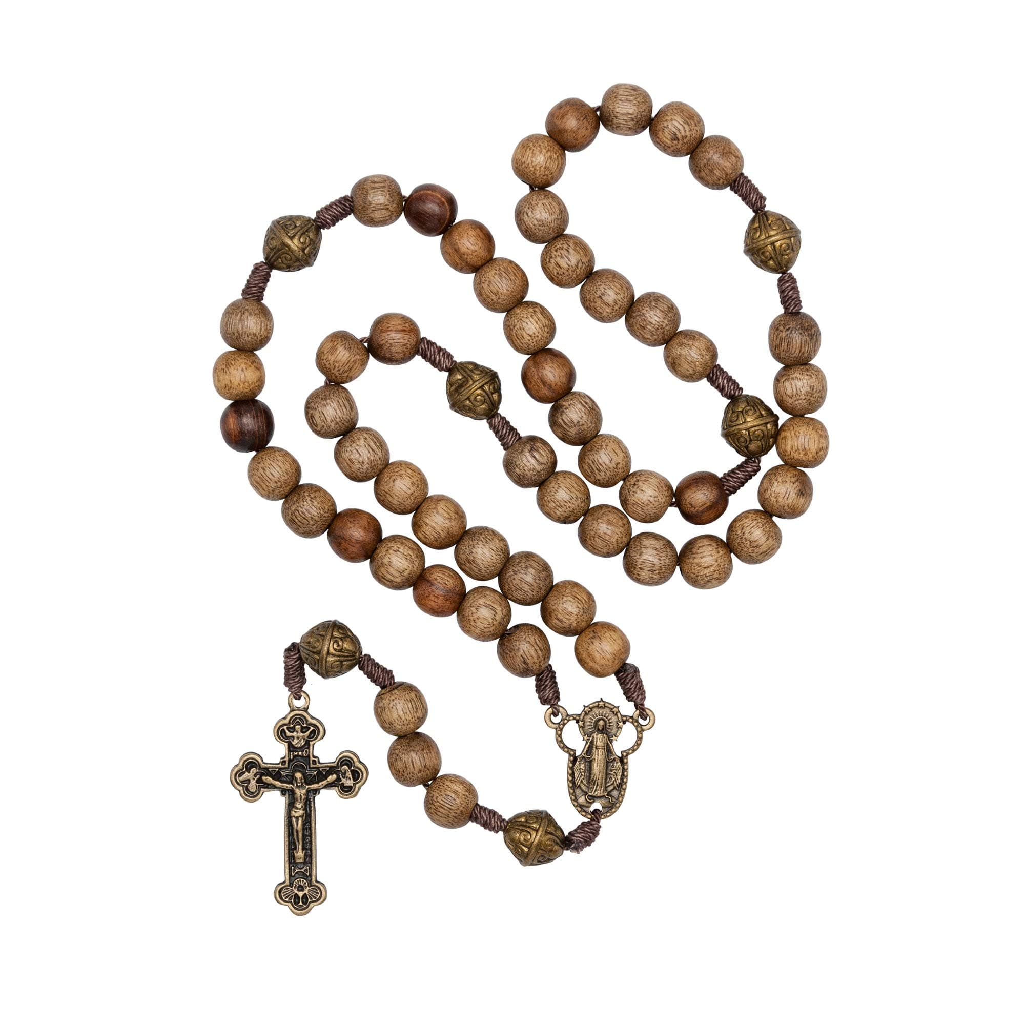 ™ Our Father Sacred Handmade Solid Wood Rosary (Our Lady - Walnut)