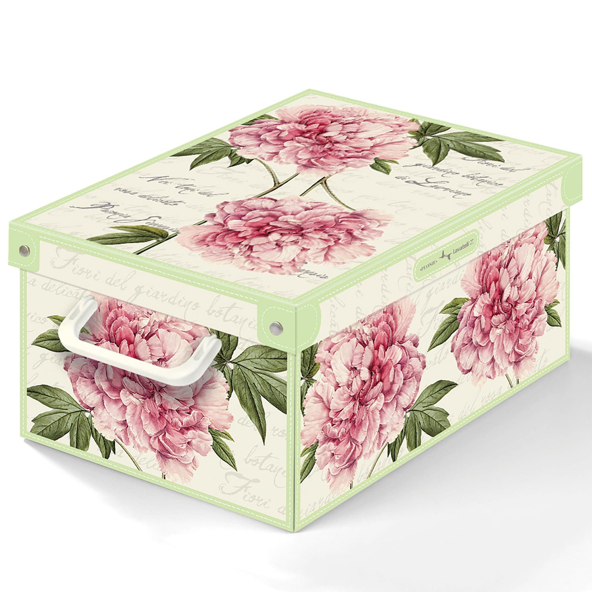 Collection Small Peonies, decorative storage box, cardboard storage boxes with lids, storage boxes with lids and Handles, clothes storage, toy box storage, storage baskets, teddy storage,