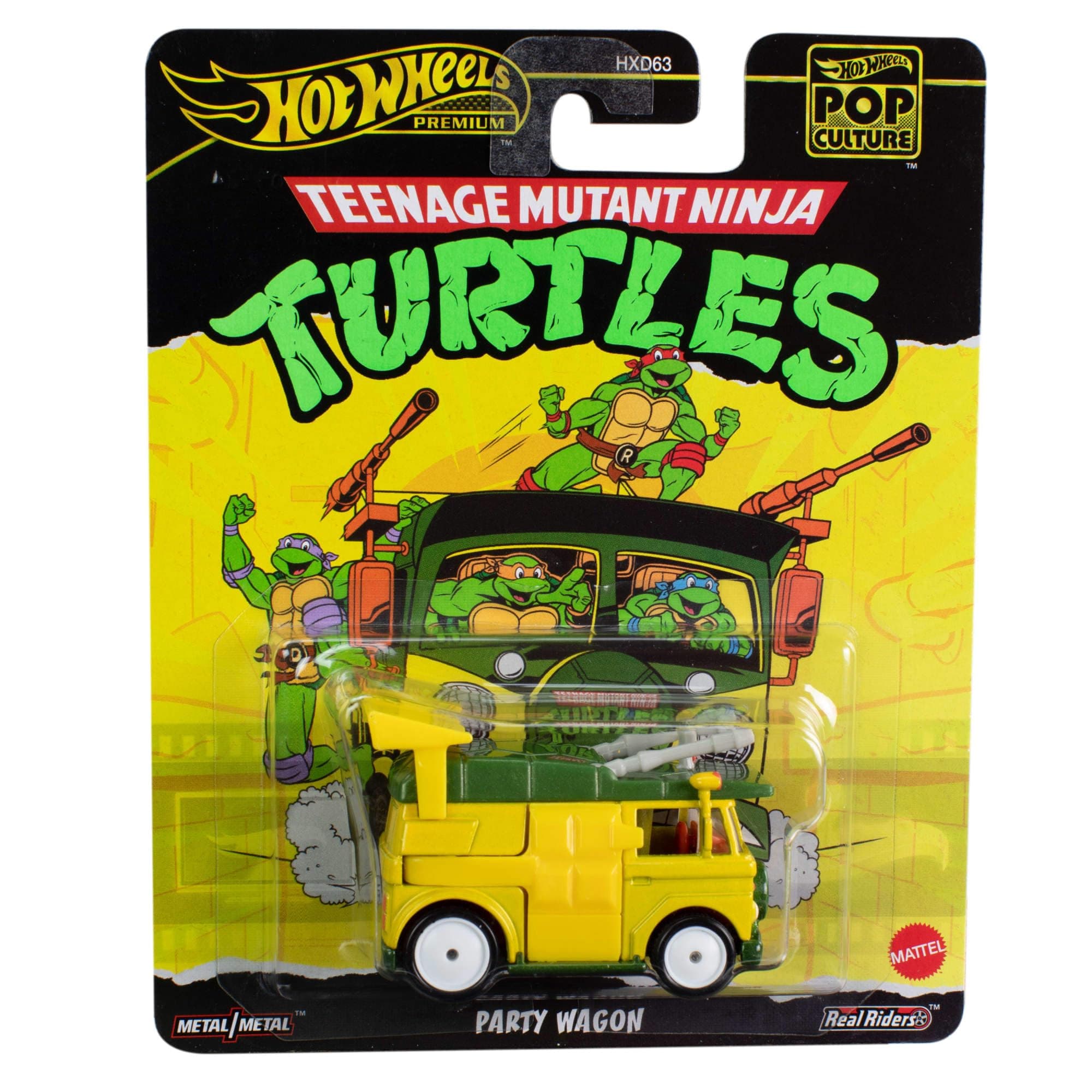 Hot Wheels Ninja Turtles TMNT Model Party Wagon Die Cast - Scale 1:64 - Length 7 cm Pop Culture HXF04