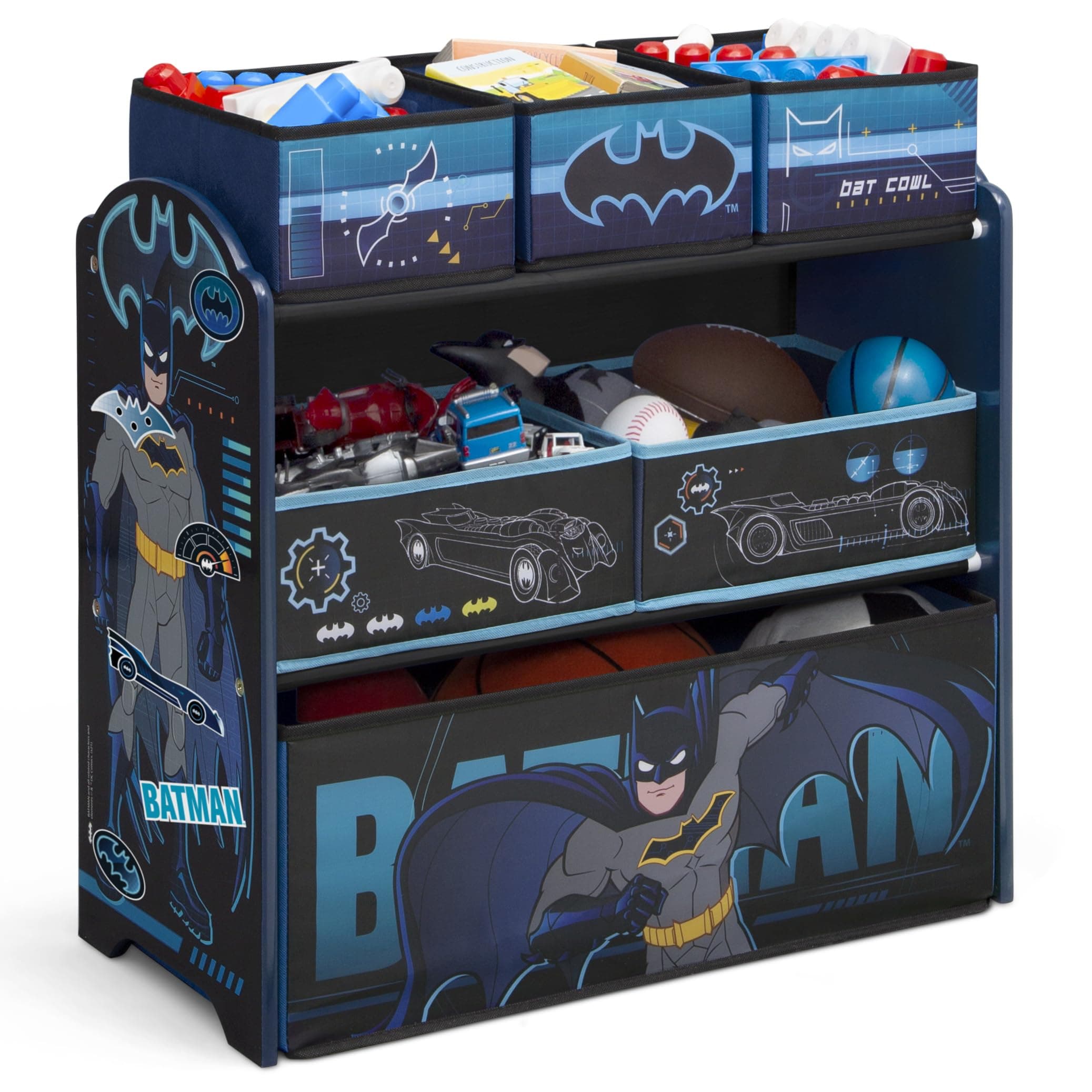 Delta Children Design & Store 6 Bin Toy Storage Organizer, Batman
