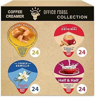 Variety Pack Creamers Liquid Creamer Singles Coffee Cream, French Vanilla, Original, Half-Half & Caramel Macchiato - No Refrigeration - Box Of 96