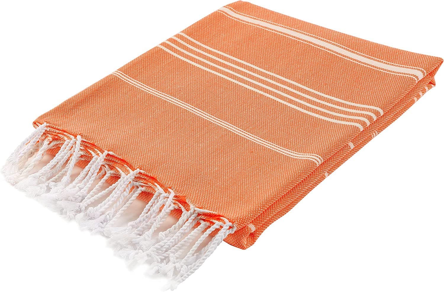 paramus Turkish Towel Peshtemal in 100% Cotton for Beach Bath Swimming Pool Yoga Pilates Picnic Blanket Scarf Wrap Hammam Fouta Turkish Bath Towels Beach Towel (37x 70) (Orange, hierapolis)