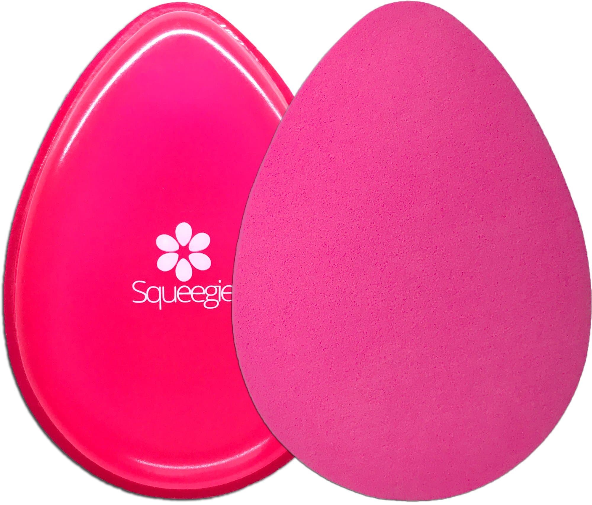 The Original Squeegie Blender | Make-up Silicone and Cosmetic Sponge in 1 Beauty Product | Soft, Sleek and Foundation-Smart | Hot Pink