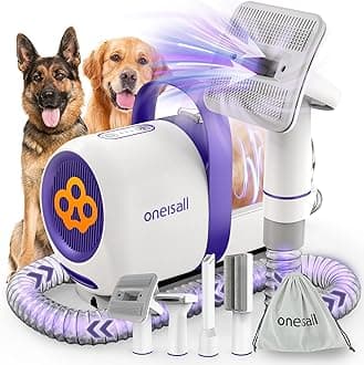 Dog Hair Vacuum & Dog Grooming Kit/Low Noise Dog Grooming Vacuum12kpa,Dog Vacuum for Shedding Grooming for Pet Hair&Home Cleaning