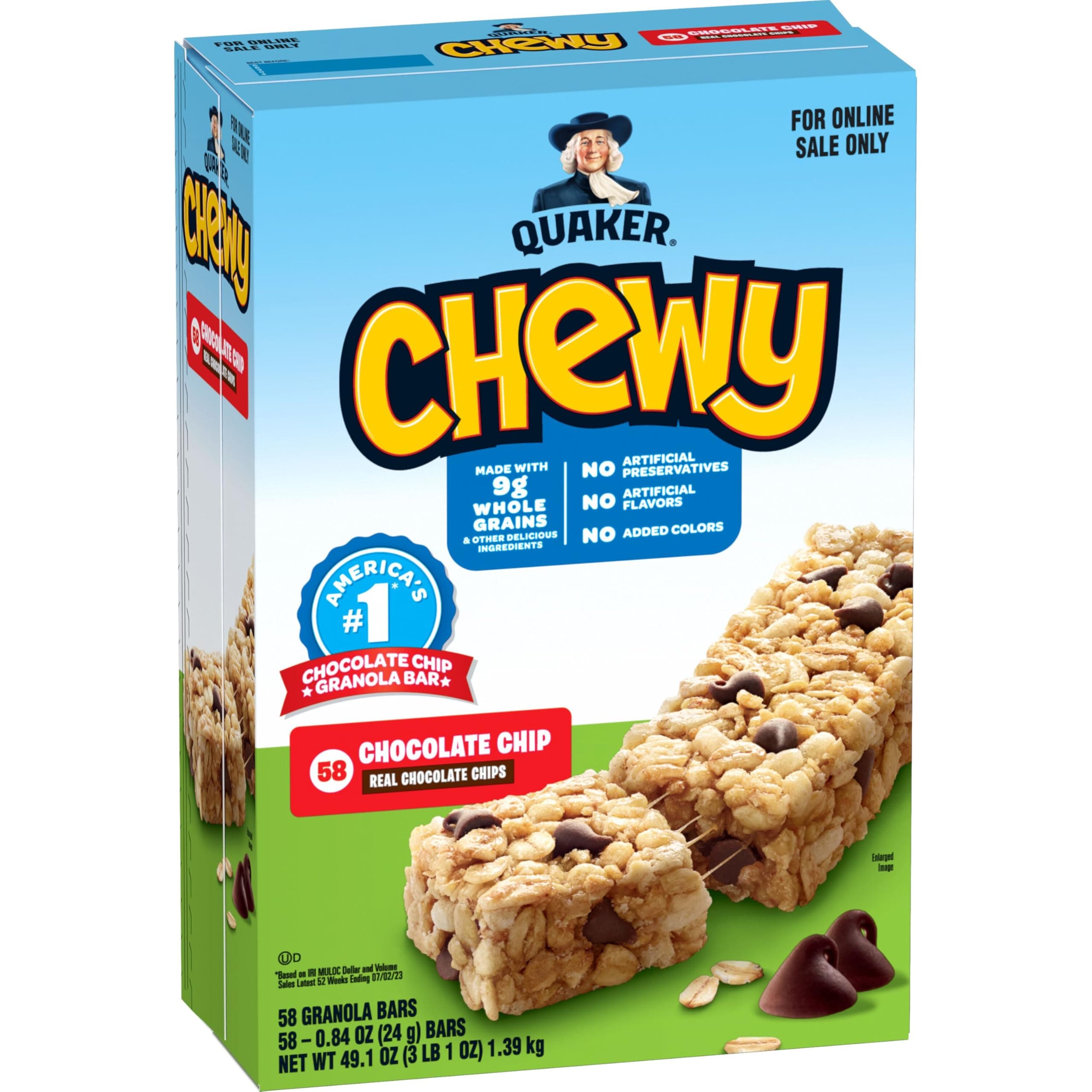 Chewy Granola Bars, Chocolate Chip, 58 Count - Packaging May Vary