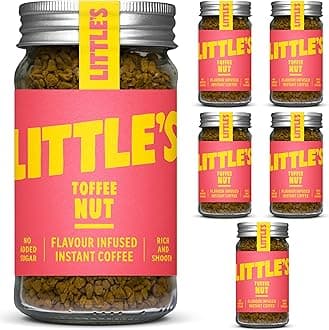 – Little's Toffee Nut Flavoured Instant Coffee, 6 Pack (50g x 6) - Rich & Smooth Coffee, Infused With Toffee Flavour - Vegan Friendly, Low Calories, No Added Sugar