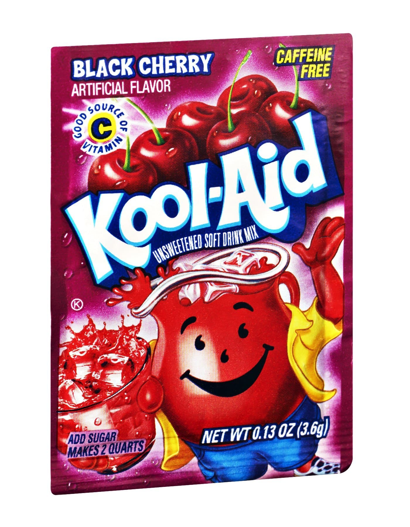 - Kool-Aid Black Cherry Caffeine Free Unsweetened Soft Drink Mix, 0.13 OZ (Pack of 192)