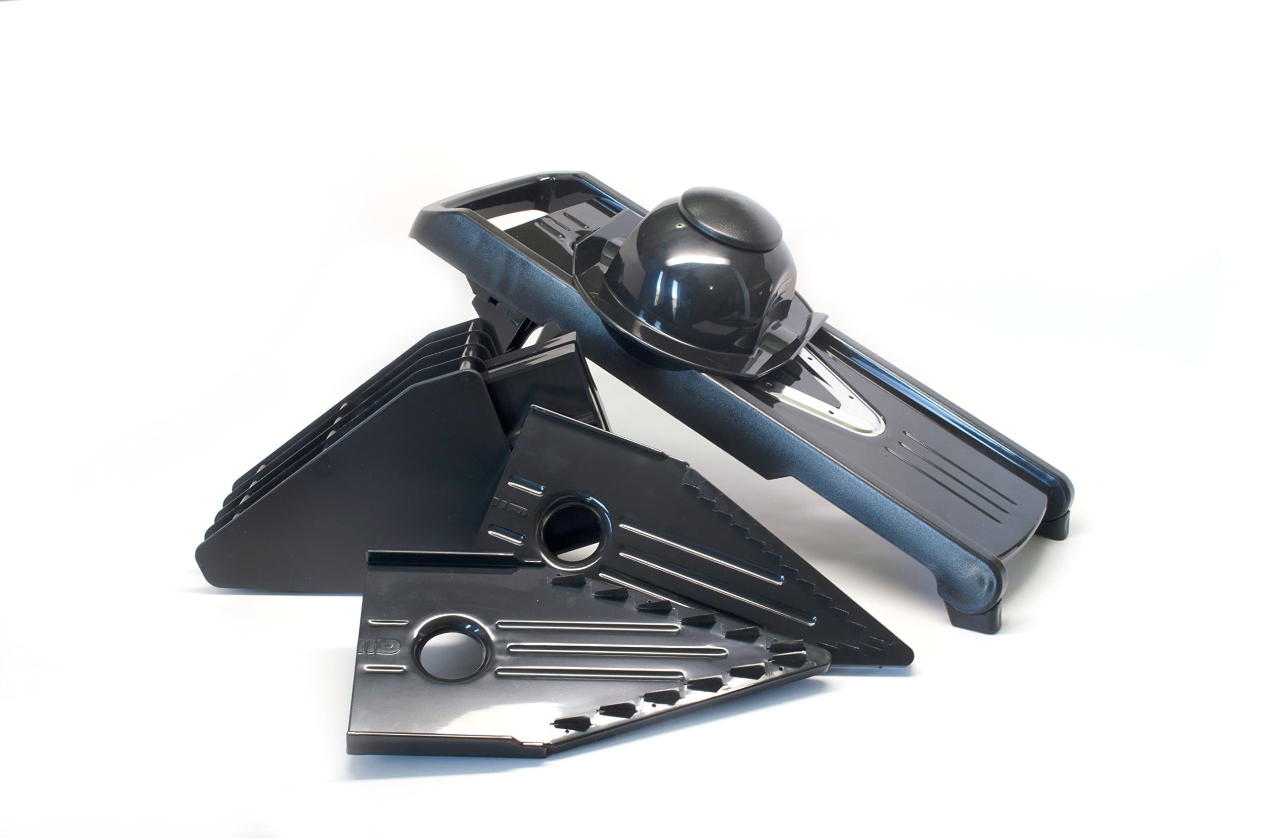 Mandoline Vegetable Slicer - Professional Grade V-Blade with 5 Slicing Blade Options, Blade Caddy + FREE Ebook!