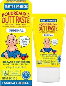 Boudreaux's Butt Paste Diaper Rash Ointment | Original | 2 oz. Tube | Paraben & Preservative Free