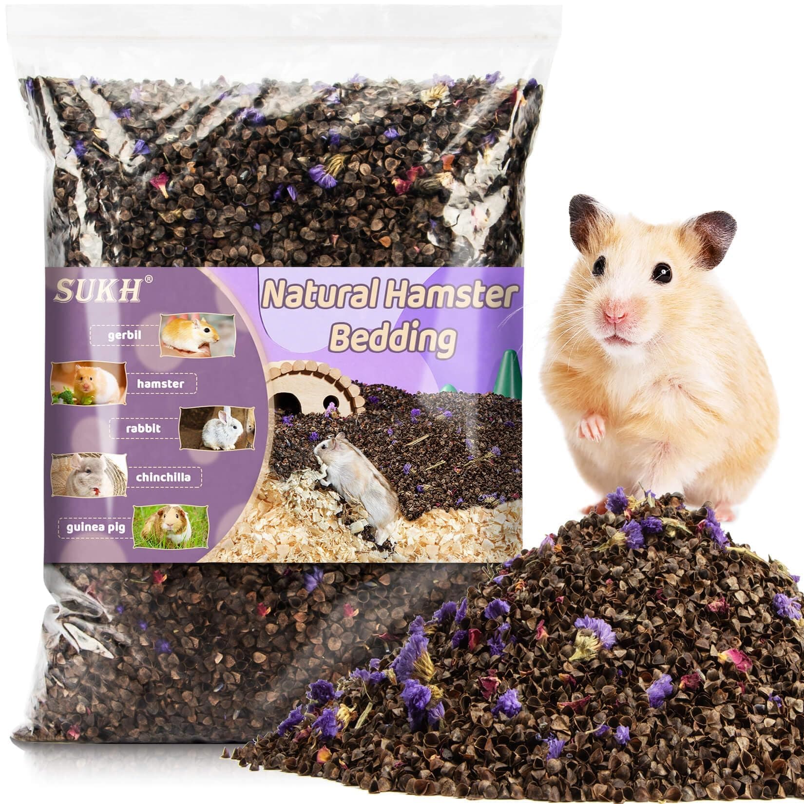 Sukh 14.3OZ Natural Bedding Hamster Bedding Mate - Small Animal Pet Bedding Animal Bedding Hamster Bedding Odor Control for Guinea Pigs,Hamsters, Gerbils,Chinchillas Dwarf Hamsters