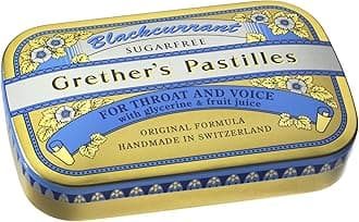 Grether's Pastilles Blackcurrant Sugarless 60g - Pack of 24 Lozenges