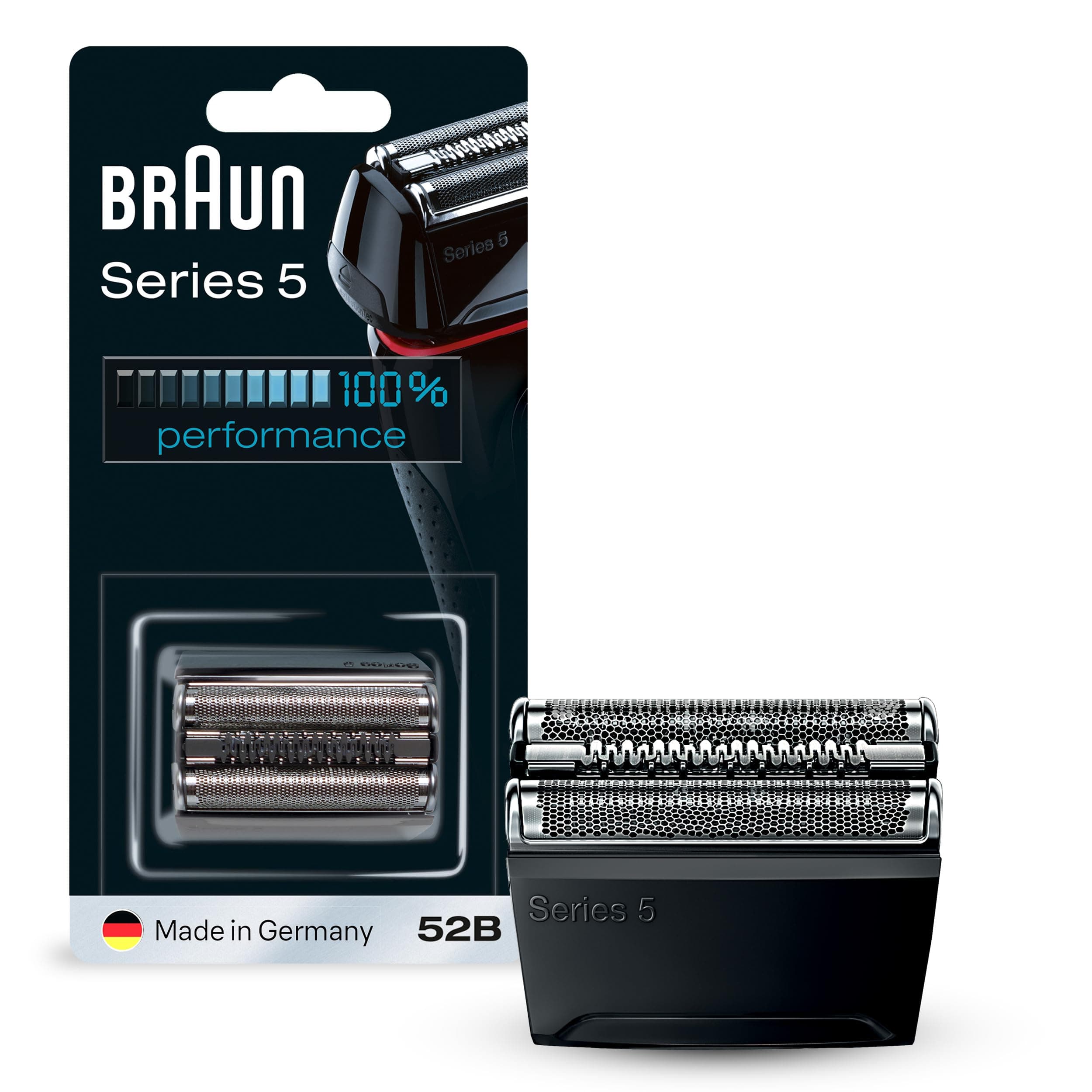 Braun Series 5 Electric Shaver Replacement Head - 52B - Compatible with Electric Razors 5090/5190cc, 5040/5140s, 5030s, 5147s, 5145s, 5195cc, 5197cc