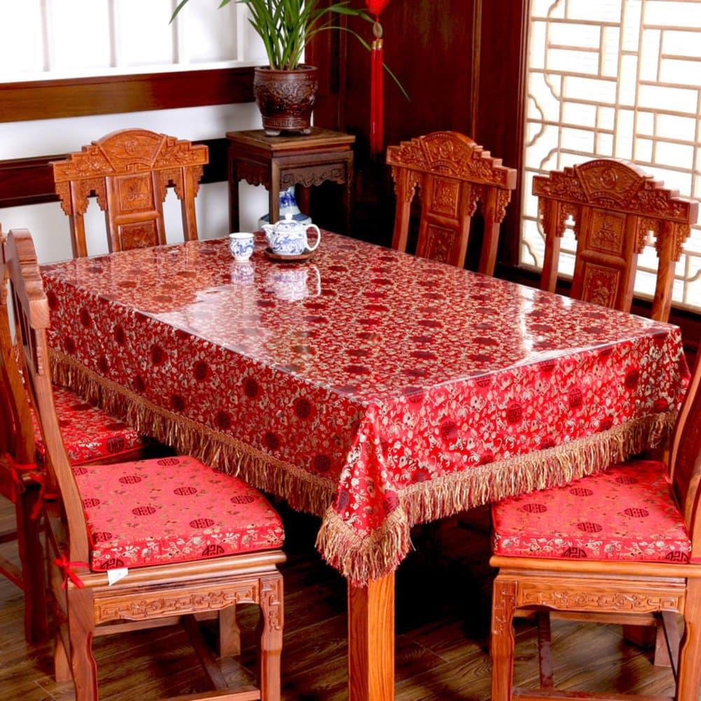 Mahogany Brocade tablecloths/ wedding table cloths/ table cloth/ Chinese-style solid wood table-cloth-C 110x110cm(43x43inch)