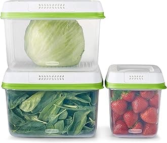 Produce Saver Containers for Refrigerator with Lids for Food Storage