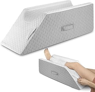 Forias Single Leg Elevation Pillow for After Surgery Memory Foam Leg Pillow for Sleeping with Dual Handles Non-Slip Leg Knee Support and Elevation Pillow for Ankle Injury Foot Rest Leg Swelling