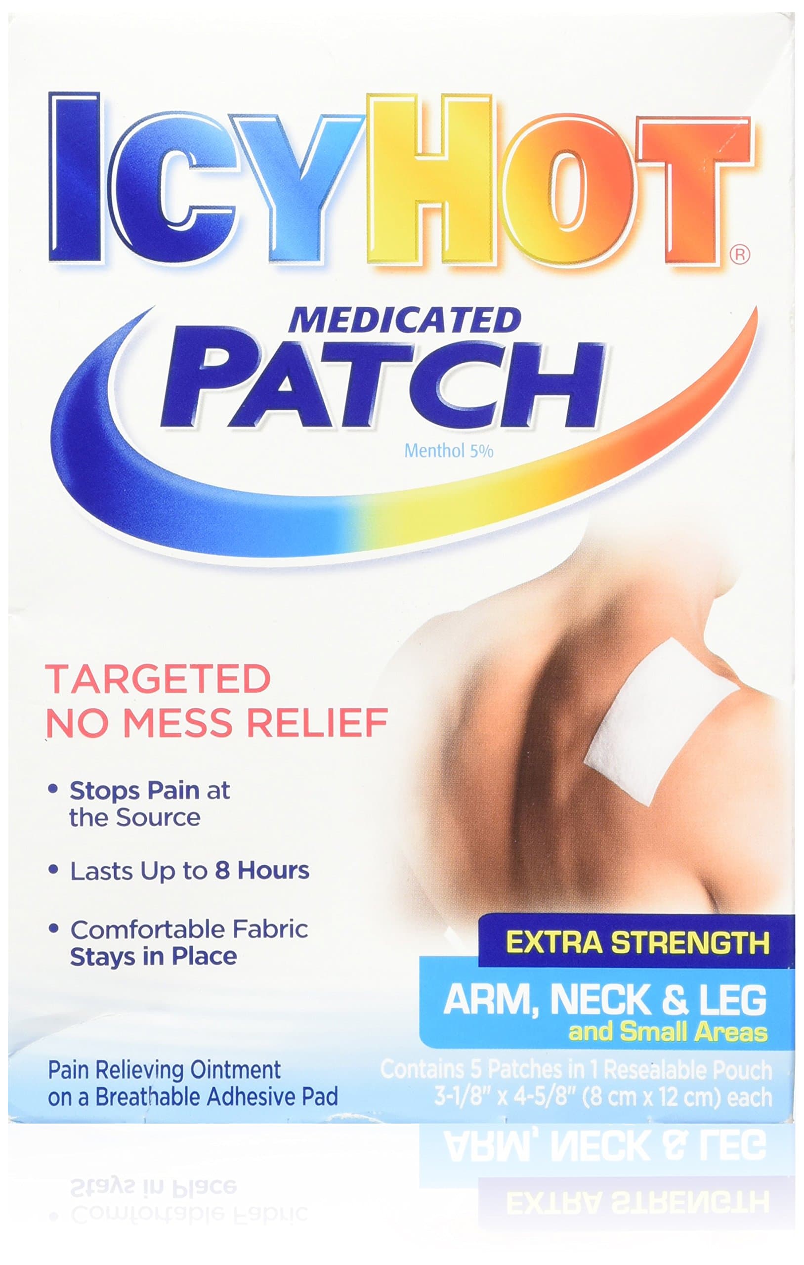 Icy Hot Patch Size 5ct Icy Hot Arm, Neck, Leg & Small Areas Medicated Patch