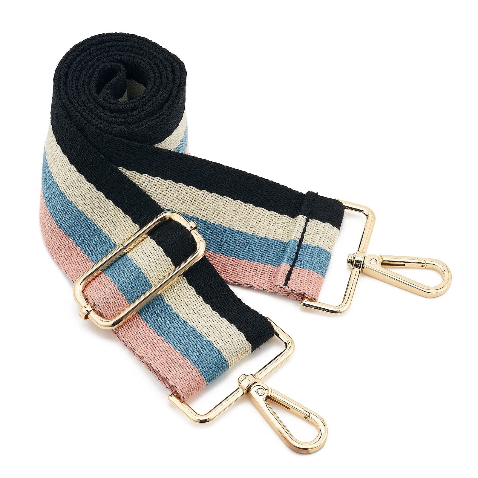 ZORESSZOOEASS Wide Shoulder Strap Adjustable Replacement Belt Crossbody Canvas Bag Handbag (wide: 1.97"(5CM) Stripe)