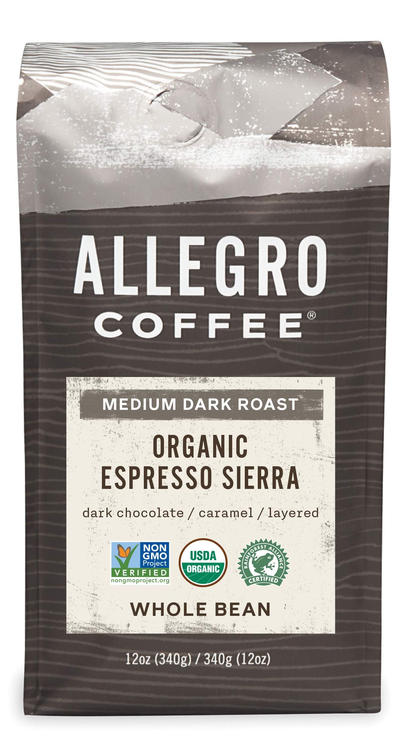 Organic Espresso Sierra Whole Bean Coffee, 12 oz