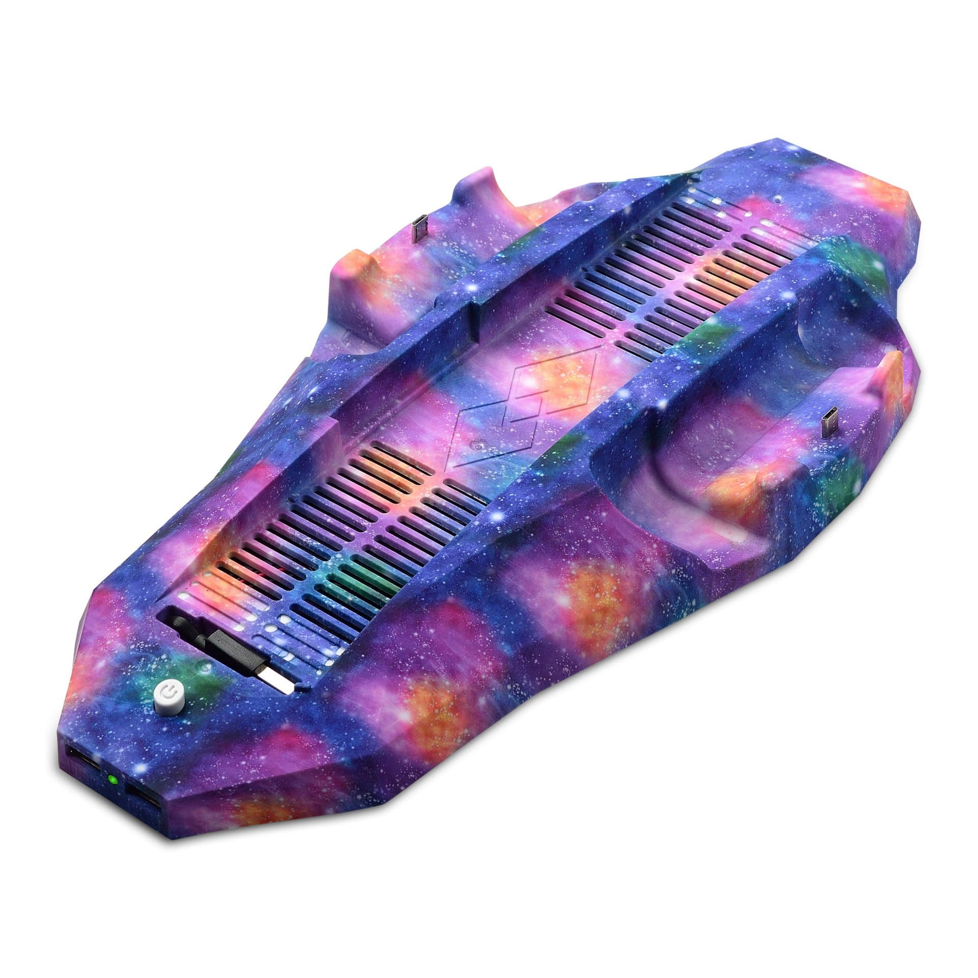 Multi-functional Airship Shaped Vertical Stand with Dual Charging Station and Dual Cooling Fan for Playstation 4 Console PS4 Controllers, Purple