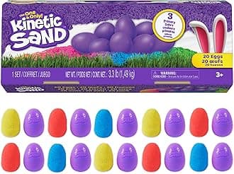 20-Pack Eggs with Red, Yellow, and Blue Play Sand, Goodie Bag Toys, Sensory Toys for Kids