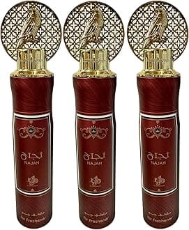 Arabian Air Freshener Bundle (3 x 300ml) Dubai, Luxury Scent, Long Lasting Fragrance (3 x Najah)