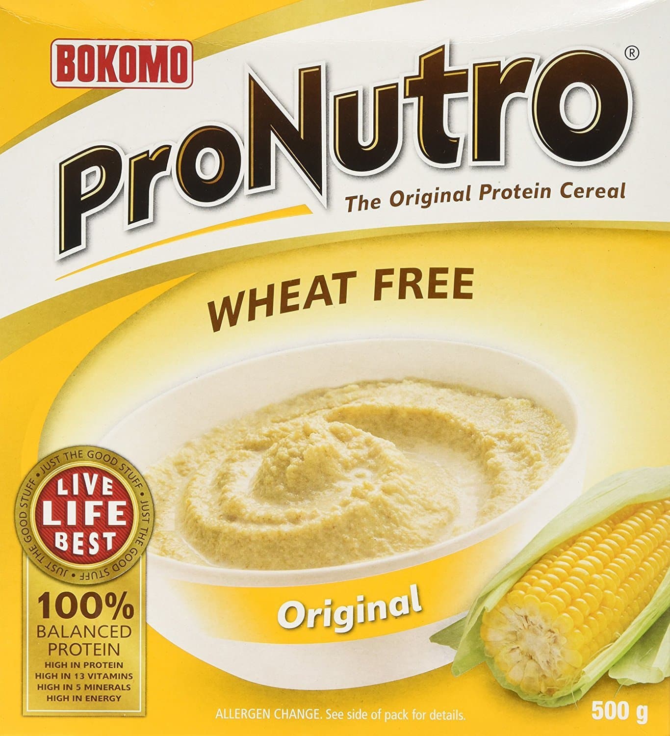 Bokomo ProNutro Wheat Free Original Cereal 500g (2-pack)