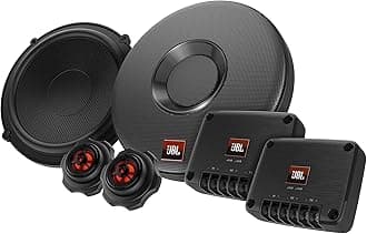 CLUB605CSQ 2-Way Car Audio System - 285W Component Speakers with 160mm Carbon Fibre Woofer, Silk Dome Tweeter and Filters