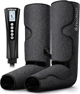 UMARMUNG Air Compression Leg Massager with Heat, Gifts for Women Men Mom Dad, Leg Foot Massager Gift for Christmas, Fathers Day, Mothers Day, Vericose Veins, Edema, Muscle Fatigue, Cramps, Swelling