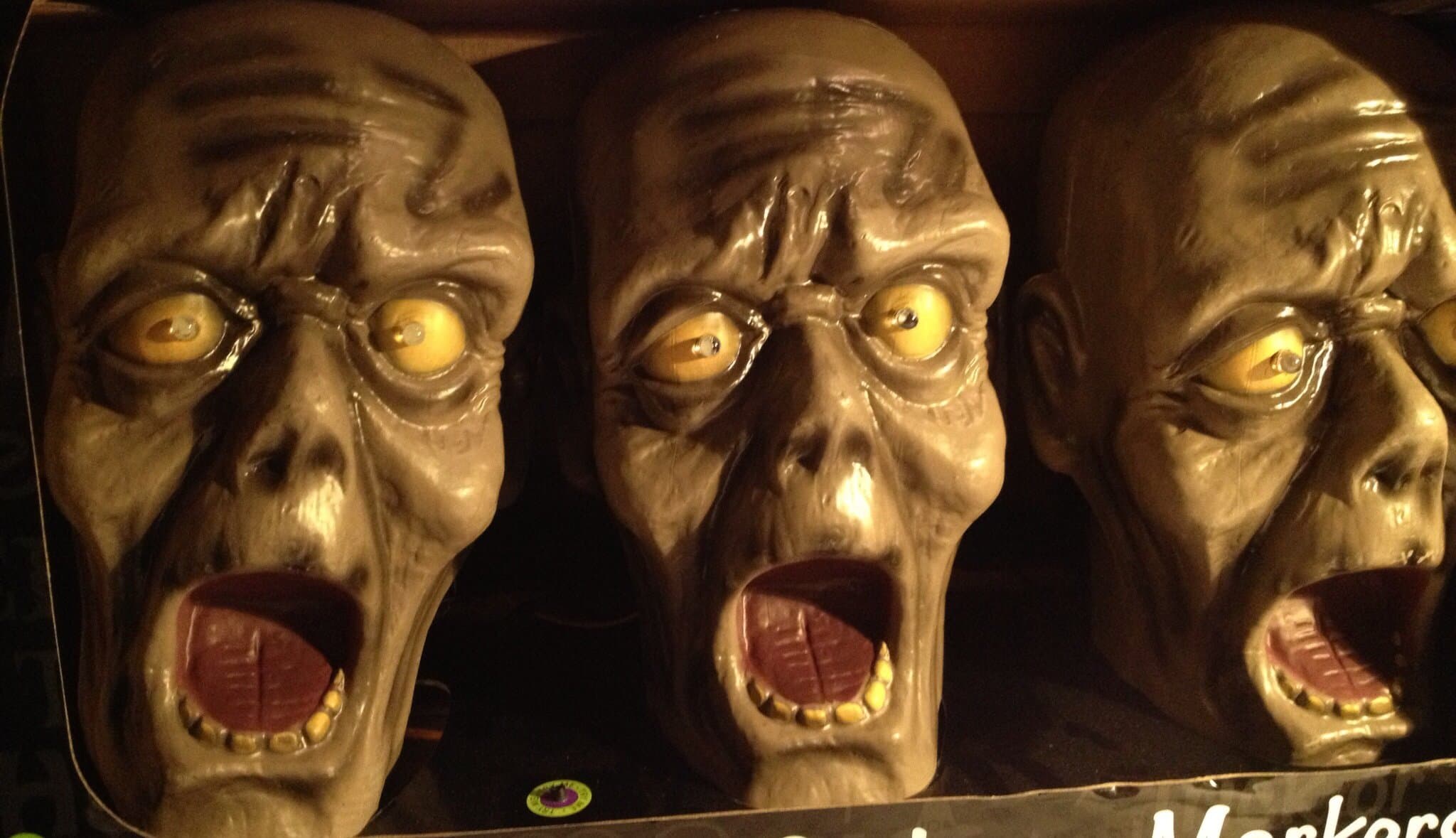 Zombie 3-pack Pathway Markers ~ Sounds and Lights ~ Very Spooky ~ Motion Activated or Press and Play