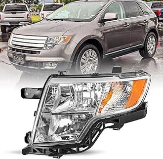 JSBOYAT Headlights Assembly for 2007-2010 Ford Edge [Halogen Type] OEM Headlamp Replacement FO2502228 (Left Driver Side)