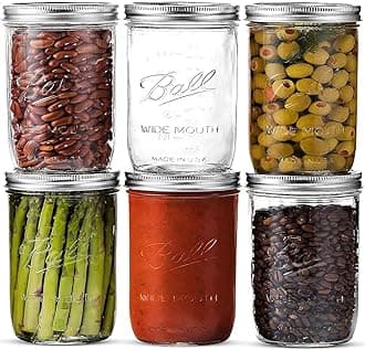 Ash & Roh® - Clear Glass Jar And Container With Air Tight Lid Storage of Spices and Dry Fruit (500 ML SIVER CANNING, 2)